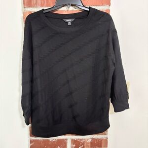 Simply Vera Vera Wang Black Textured Top
